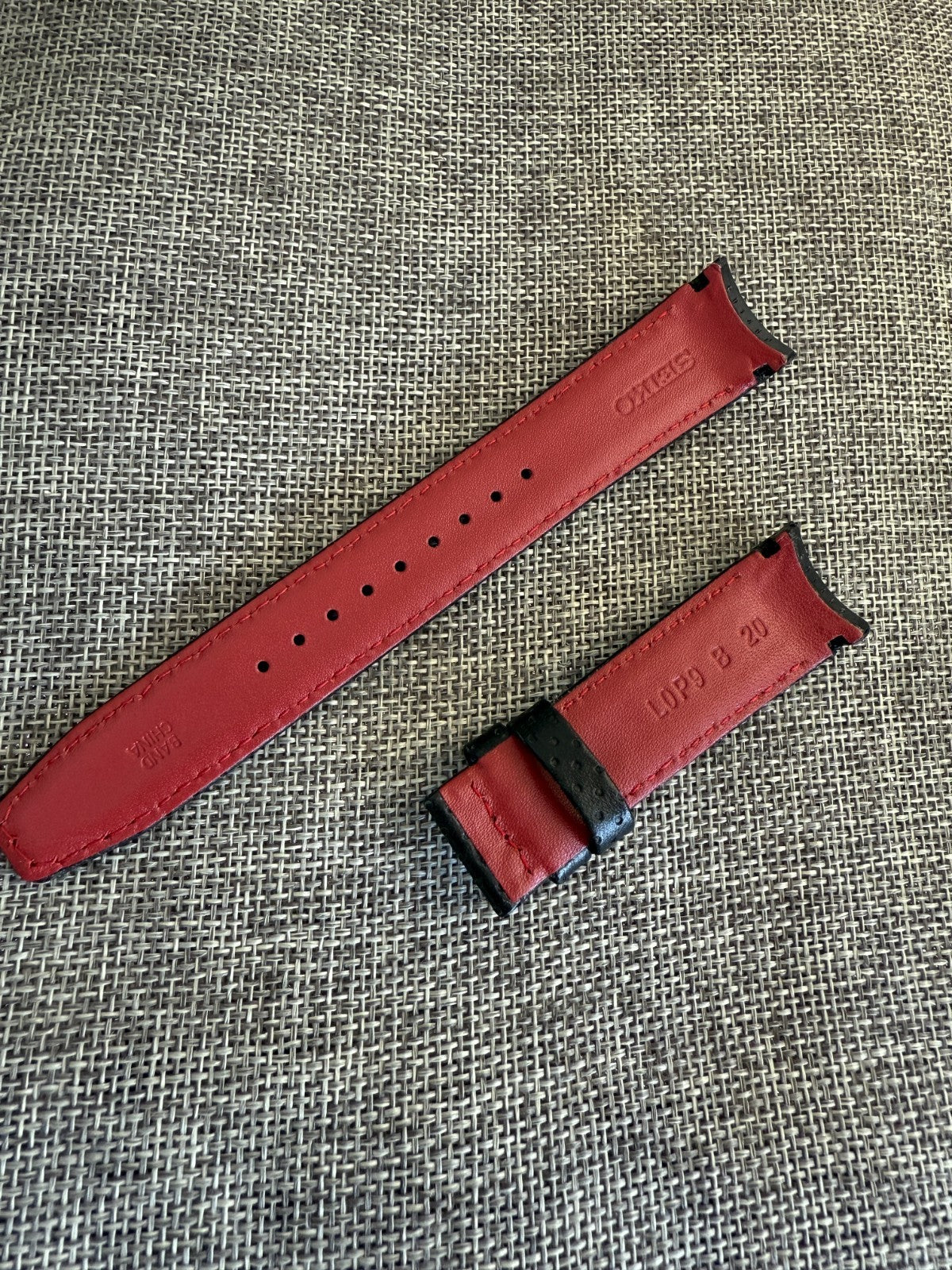 Seiko Coutura 8T63-01H0 SSB453 SUR567 SSB437P L0P9011J9 20mm red leather band