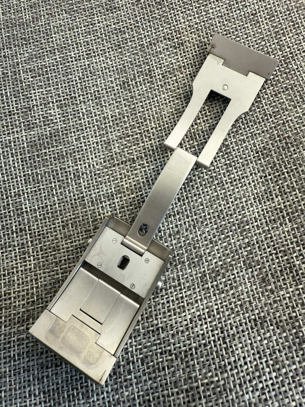 New Sinn 22mm STEEL grey Deployant Buckle Deployment for Rubber Strap