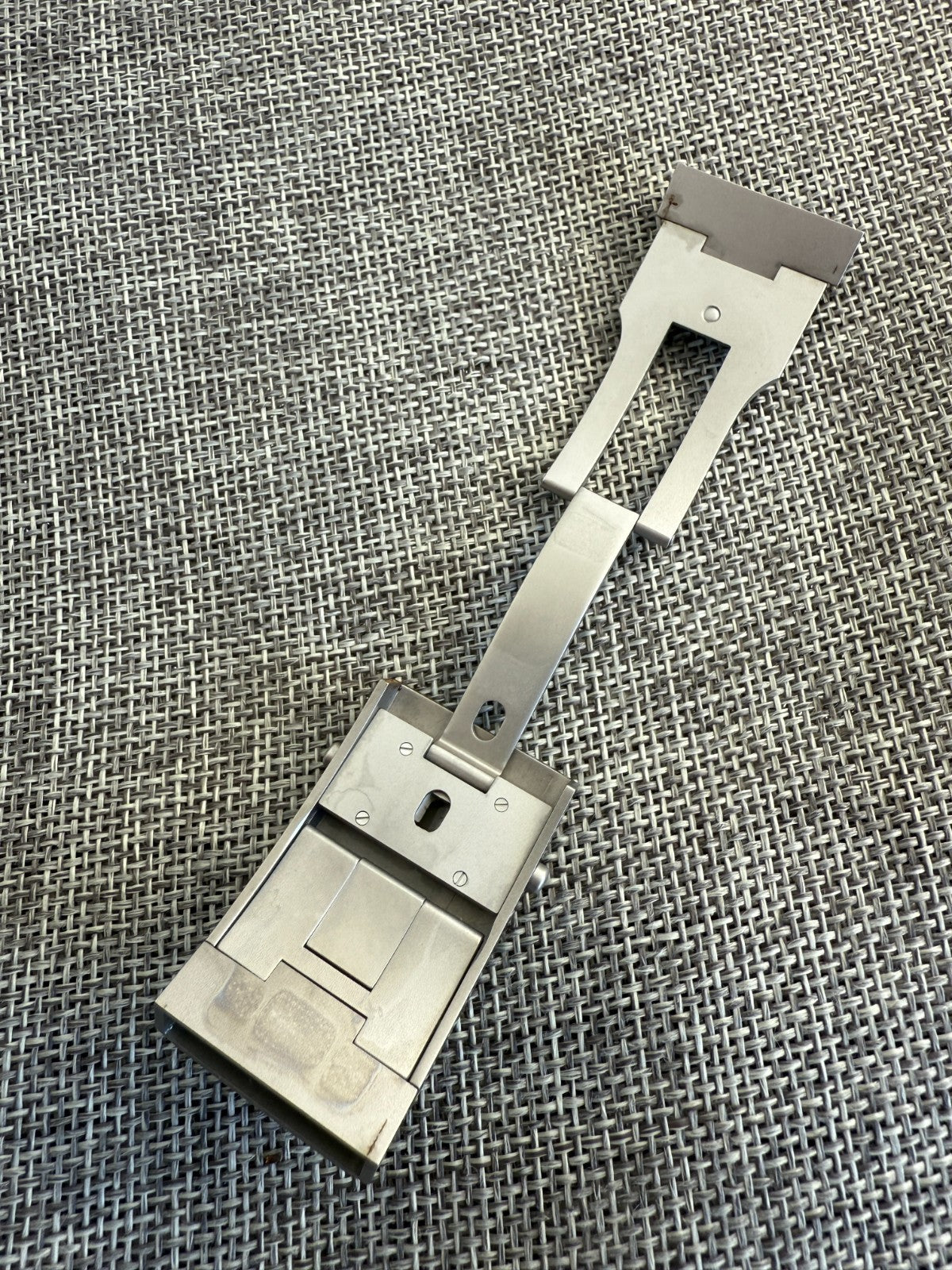 New Sinn 22mm STEEL grey Deployant Buckle Deployment for Rubber Strap