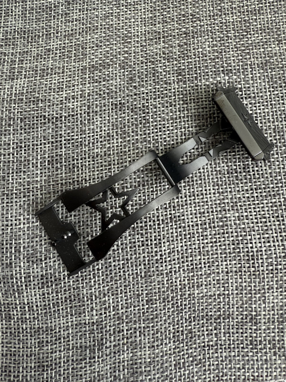 ZENITH 22MM rubber/leather band black clasp for defy