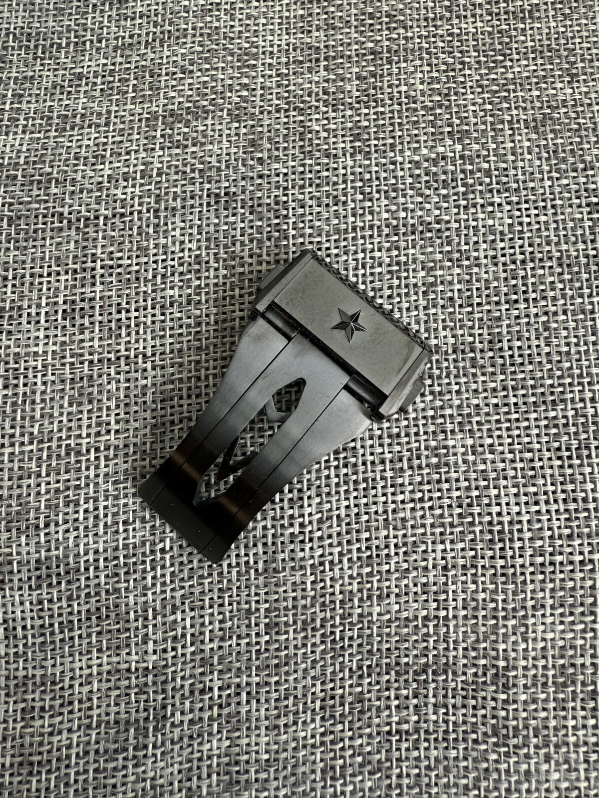 ZENITH 22MM rubber/leather band black clasp for defy