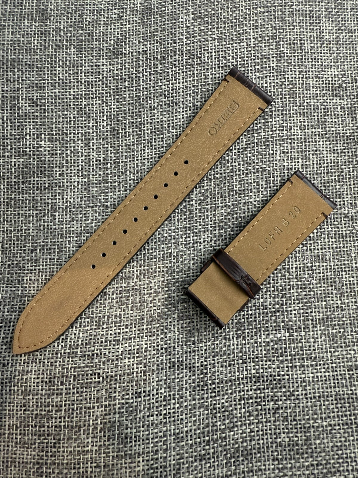 SEIKO Spirit SBTR017 V175-0BJ0 20mm lug L0FR013J0 leather band strap