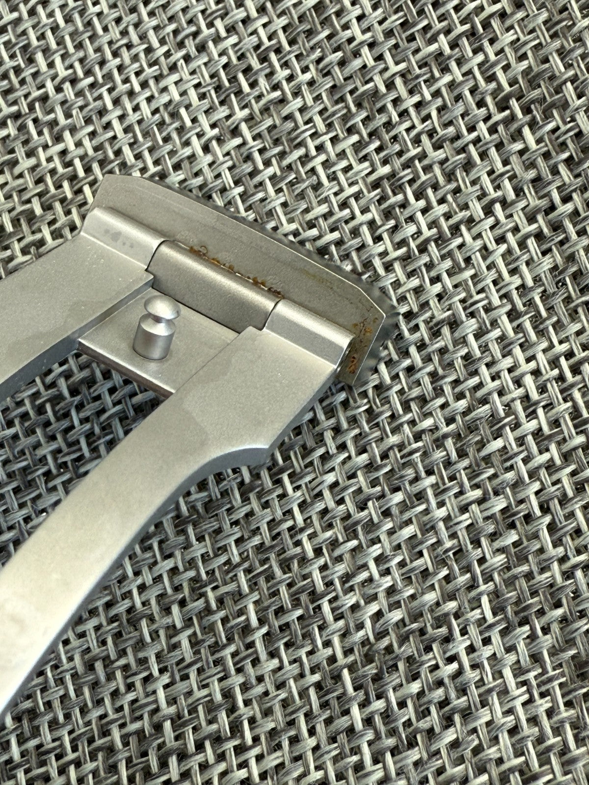 New Sinn 22mm STEEL grey Deployant Buckle Deployment for Rubber Strap