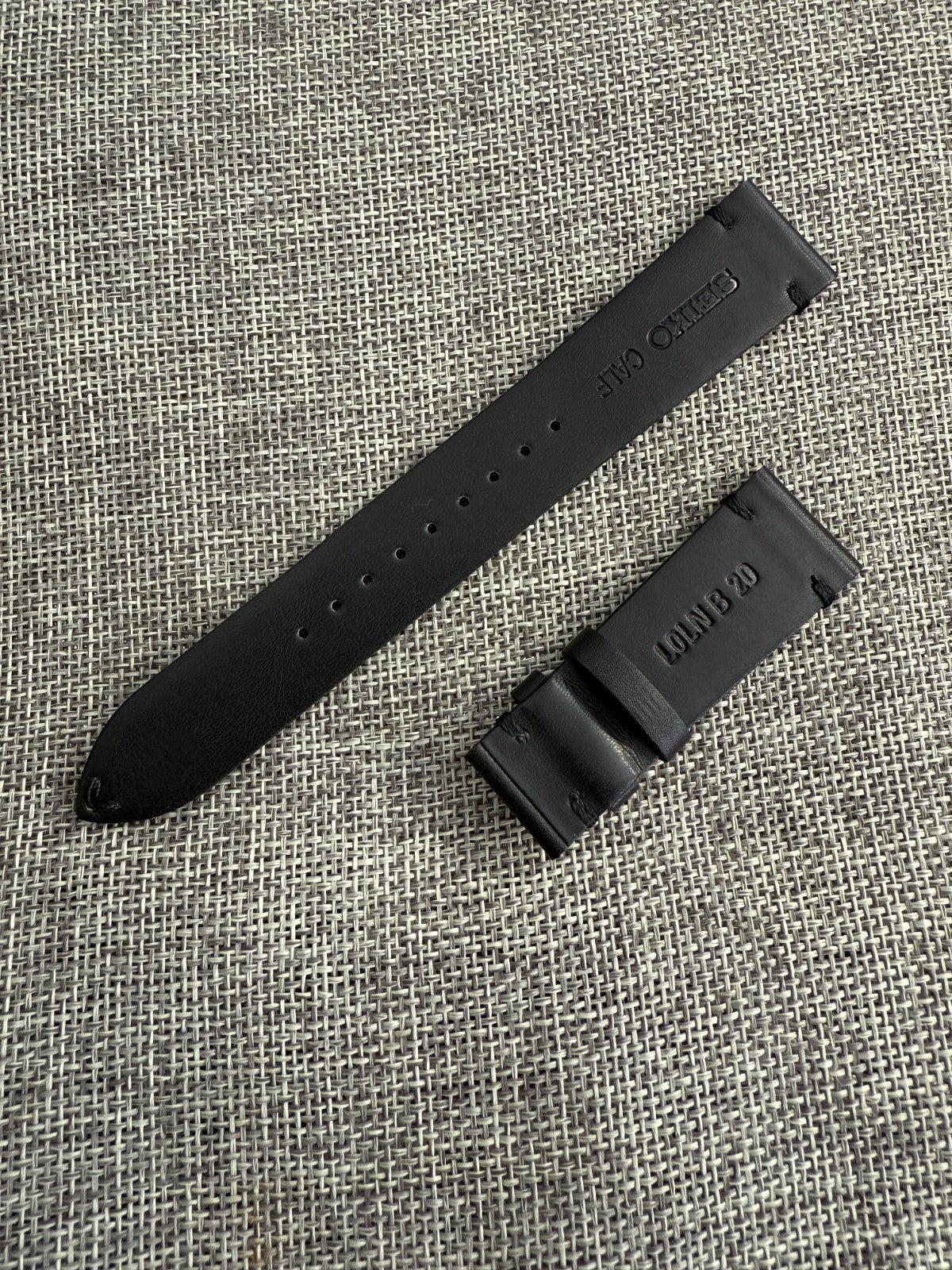 Seiko Prospex Alpinist black 6R35-00E0 leather band strap SBDC119 SPB159J1-