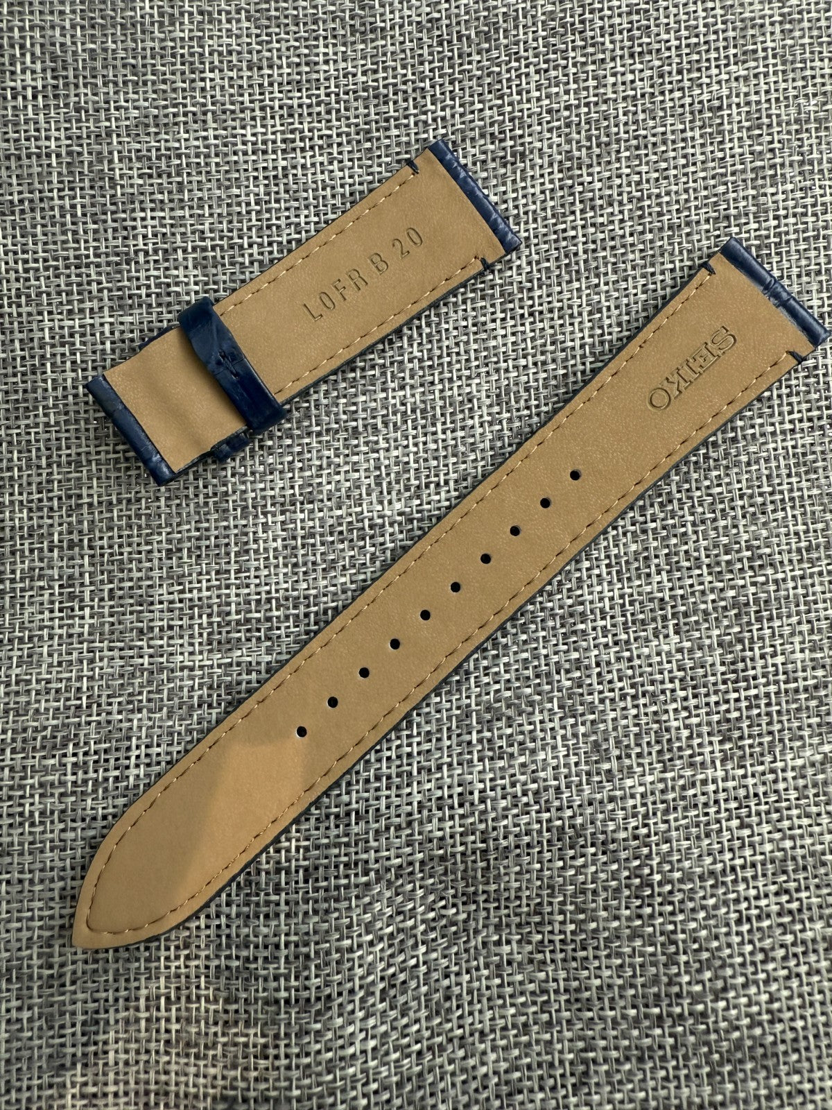 SEIKO Sprit SBTR019 V175-0BJ0 20mm lug Leather band strap-