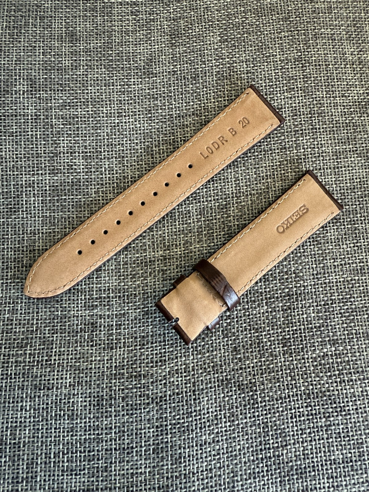 Seiko SUR306 SUR202 SUR114 SUR150 SUR226 20MM Band Leather Brown 6N42-00D0-