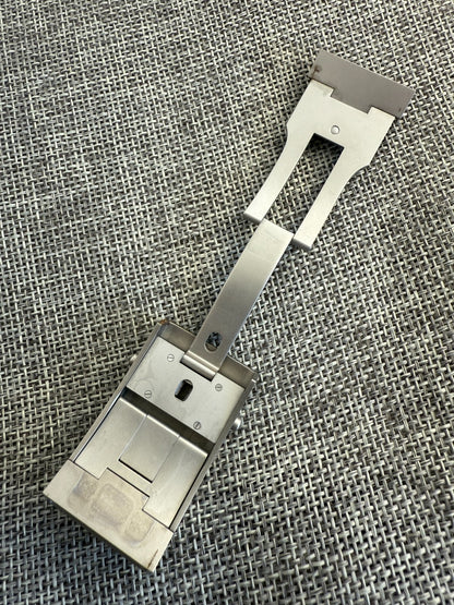 New Sinn 22mm STEEL grey Deployant Buckle Deployment for Rubber Strap