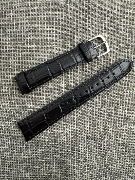 SEIKO SCXP031 SCXP033 7N01-0DE0 18mm lug DFV7JB black leather band strap