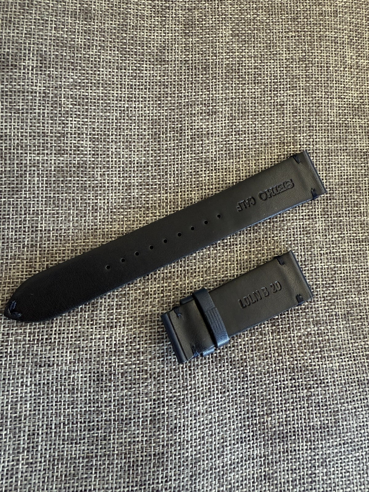 Seiko Alpinist SBDC117 6R35-00E0 6R35-01B0 SPB157J1 blue leather band strap