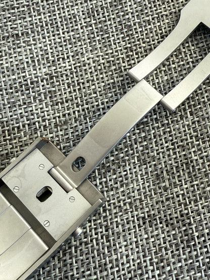 New Sinn 22mm STEEL grey Deployant Buckle Deployment for Rubber Strap
