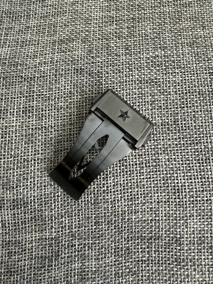 ZENITH 22MM rubber/leather band black clasp for defy