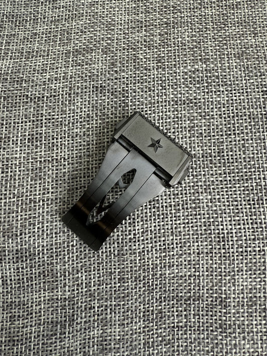 ZENITH 22MM rubber/leather band black clasp for defy