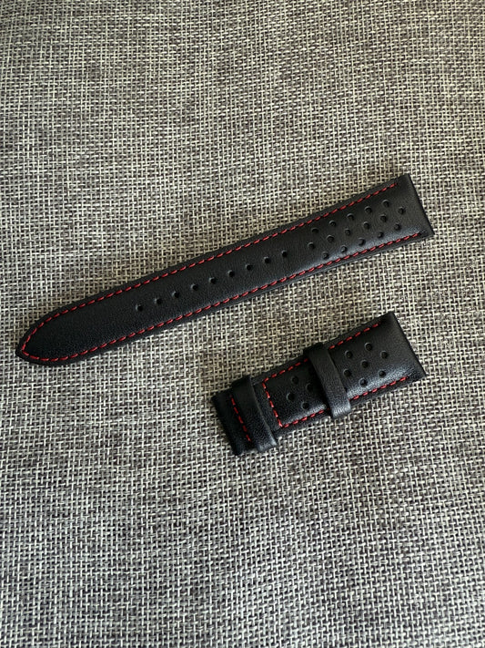 Seiko SSC945 Prospex Red Bezel Speedtimer 21mm red leather band V192-0AH0