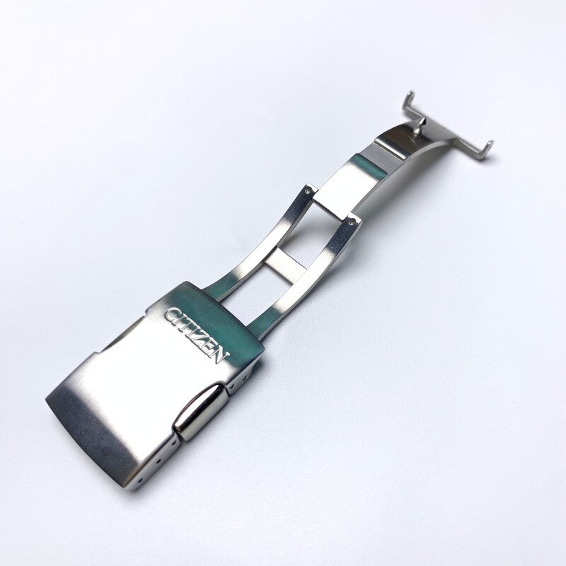 Stainless Steel Curved Lug Watch Band For Citizen Blue Angels 1 AT8020-03L/54L
