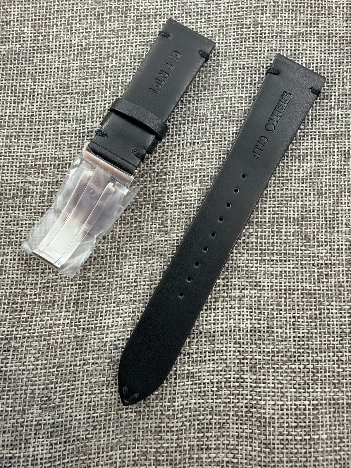 Seiko Prospex Alpinist  6R35-00E0 black strap leather band SBDC119 SPB159J1-