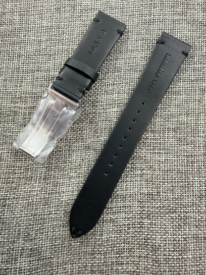 Seiko Prospex Alpinist  6R35-00E0 black strap leather band SBDC119 SPB159J1-