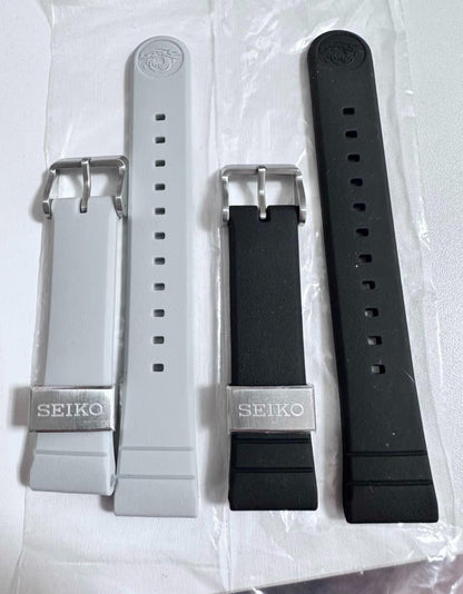 Genuine New SEIKO Prospex 20mm Silicon Band Navy blue White  SBDY117/4R35-04V0-