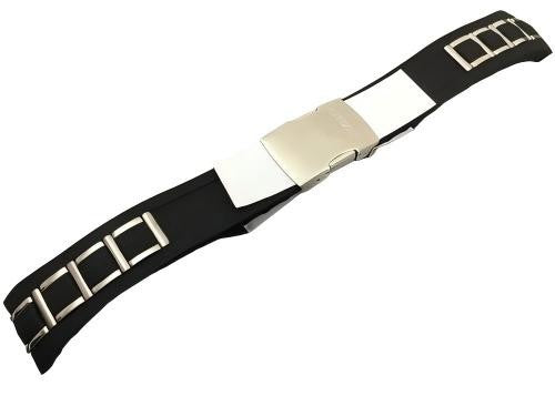 Citizen 24mm Black Rubber/Steel Watch Band AT4021-02L AT4025-01E AT4027-06E