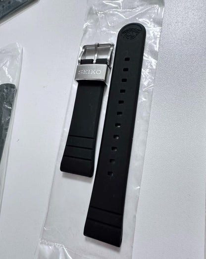 Genuine New SEIKO Prospex 20mm Silicon Band Navy blue White  SBDY117/4R35-04V0-