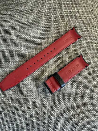 Seiko Coutura 8T63-01H0 SSB453 SUR567 SSB437P L0P9011J9 20mm red leather band-