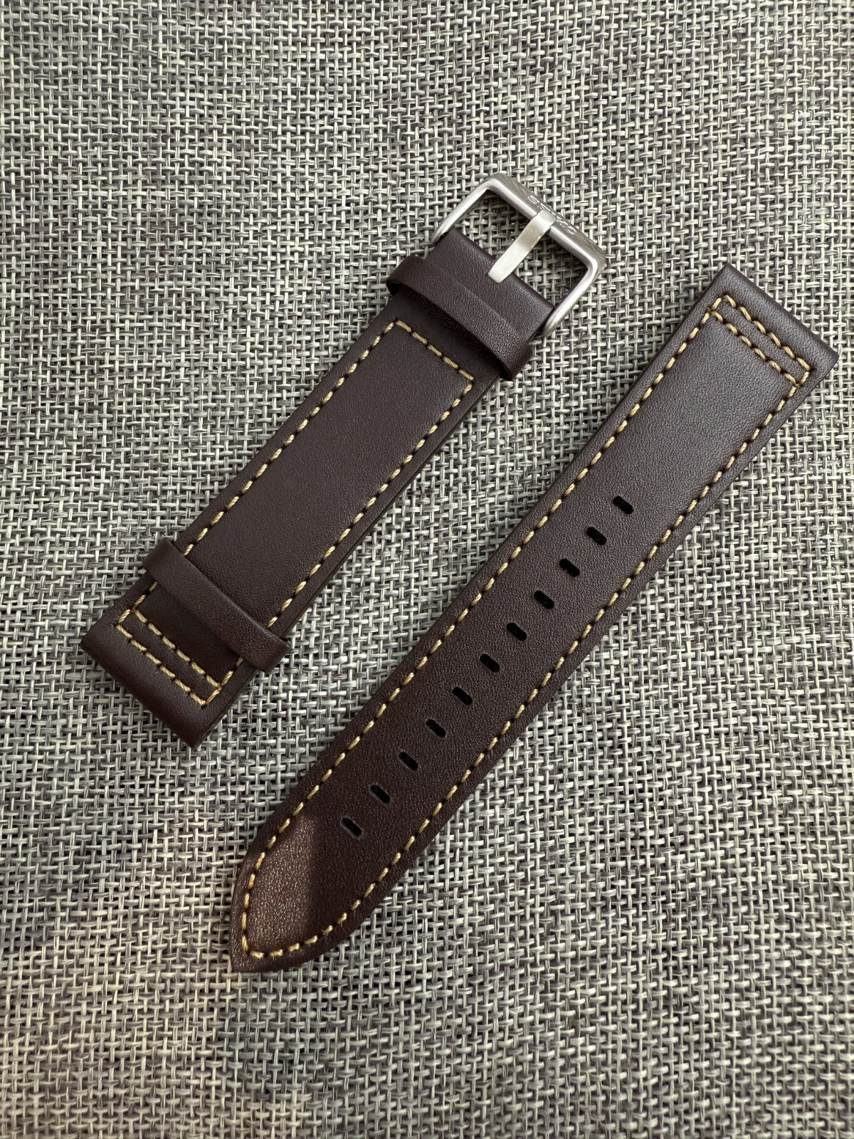 Seiko 5 Sports SKX GMT SSK036K1 4R34-00A0 22mm  brown leather band strap-