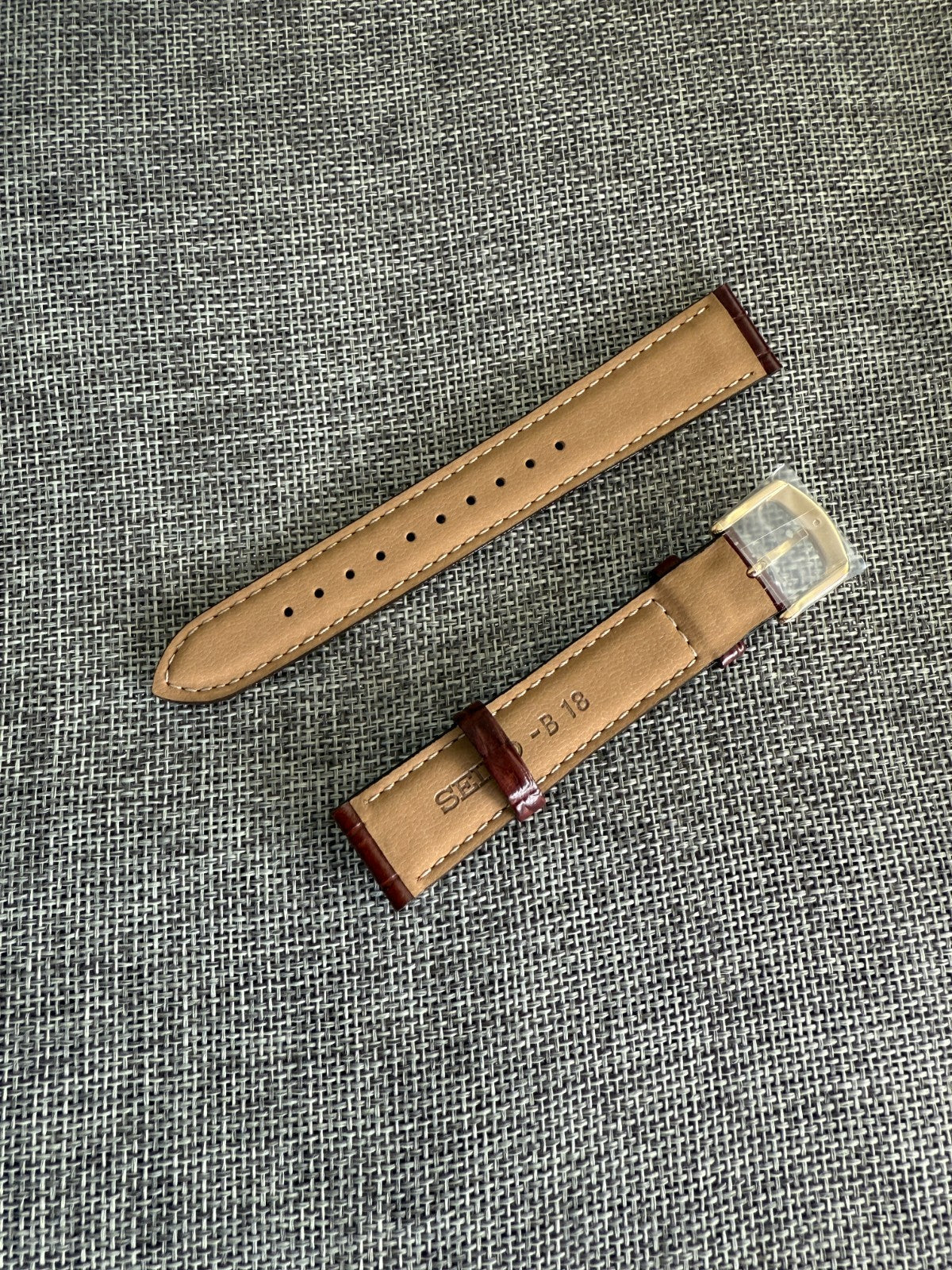 Seiko Spirit SCXP032 DFV8KB 18MM 7N01-0DE0 20mm leather band strap-