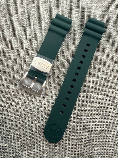 Seiko Prospex SLA047/8L35-01E0 Green Rubber band Watch Strap 20mm lug-
