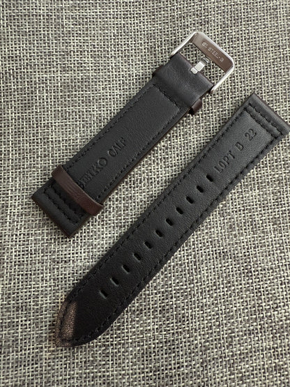 Seiko 5 Sports SKX GMT SSK036K1 4R34-00A0 22mm  brown leather band strap-