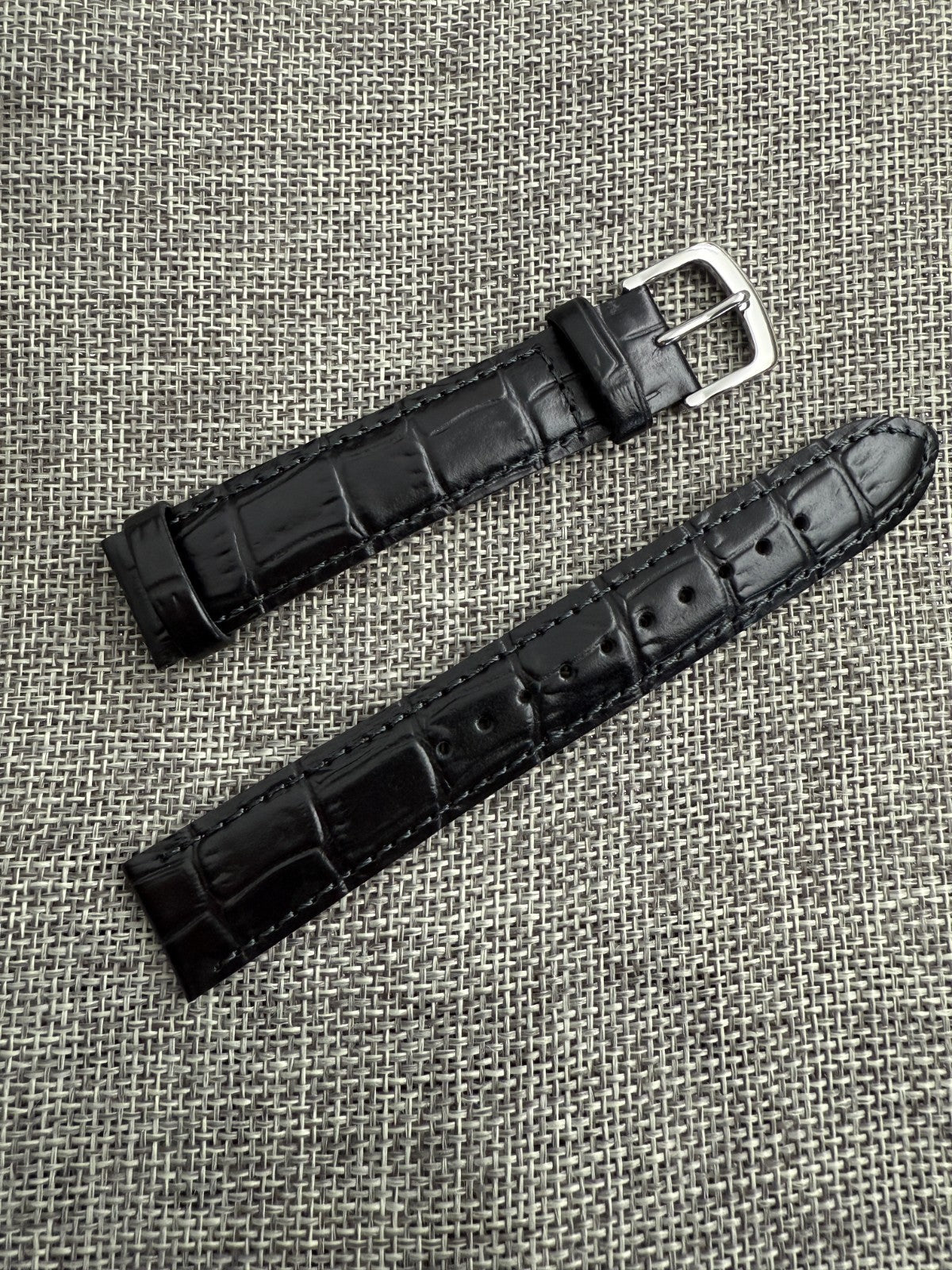 SEIKO SCXP031 SCXP033 7N01-0DE0 18mm lug DFV7JB black leather band strap-