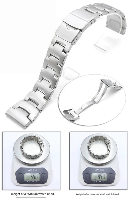 Titanium Watch Band 22/23/24mm Fits Seiko IWC Mido Breitling