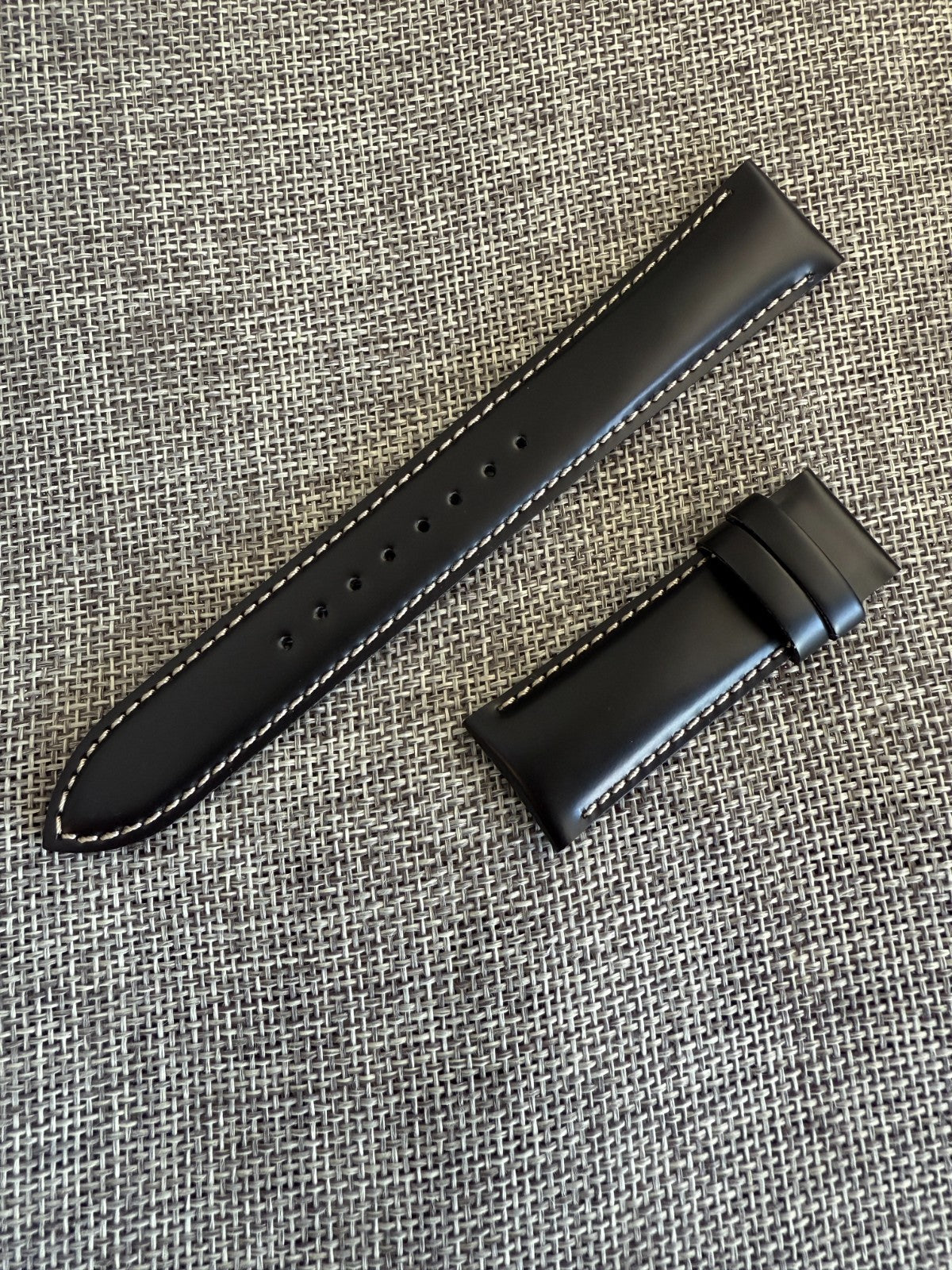 Seiko Prospex SPB119/SBDC089 "Ghost Alpinist" black leather band strap 20mm lug-