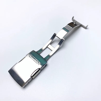 Stainless Steel Curved Lug Watch Band For Citizen Blue Angels 1 AT8020-03L/54L